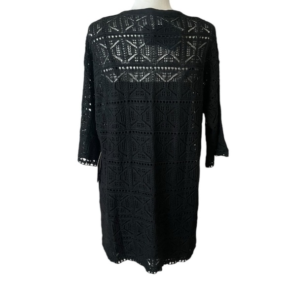 Pomander Place Tuckernuck Kai Black Crochet Knit Mini Boho Dress Size Small - Picture 6 of 12